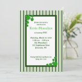 St. Patrick's Day Shamrock Birthday Invitation 5x7 Kaart (Staand voorkant)