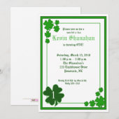 St. Patrick's Day Shamrock Birthday Invitation 5x7 Kaart (Voorkant / Achterkant)