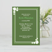 St. Patrick's Day Shamrock Birthday Invitation 5x7 Kaart (Staand voorkant)
