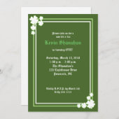 St. Patrick's Day Shamrock Birthday Invitation 5x7 Kaart (Voorkant / Achterkant)