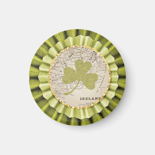 St. Patrick's Day Shamrock Bladmagneet Magneet (Voorkant)