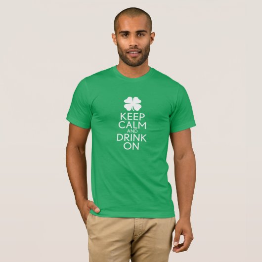 St Patricks Day Shamrock - Blijf rustig Drinken T-shirt (Voorkant volledig)