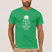 St Patricks Day Shamrock - Blijf rustig Drinken T-shirt (Voorkant)