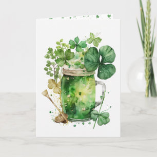 St. Patrick's Day Shamrock Bouquet Kaart