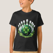 St Patrick's Day Shamrock Bowling Irish voor jonge T-shirt (Voorkant)