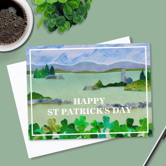 St Patrick's Day Shamrock Briefkaart