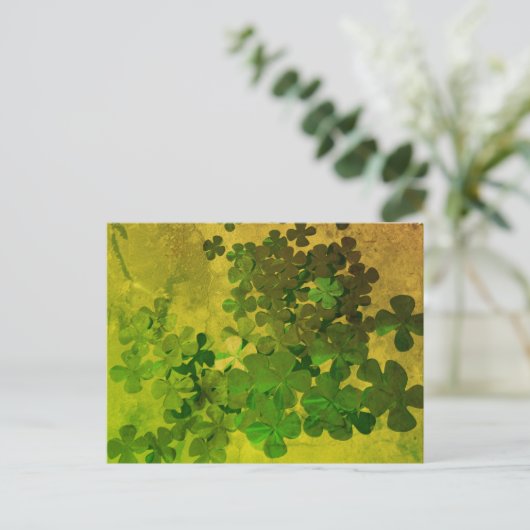 St. Patrick's Day Shamrock Briefkaart (Staand voorkant)