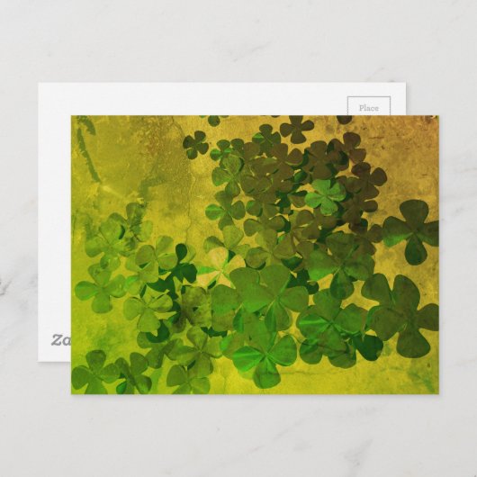 St. Patrick's Day Shamrock Briefkaart (Voorkant / Achterkant)