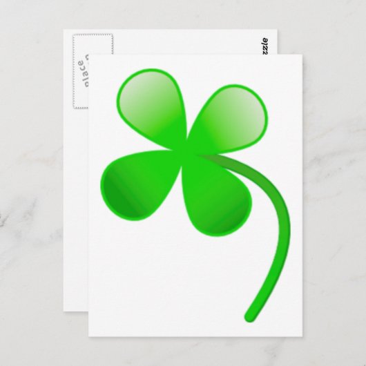 St. Patrick's Day Shamrock Briefkaart (Voorkant / Achterkant)