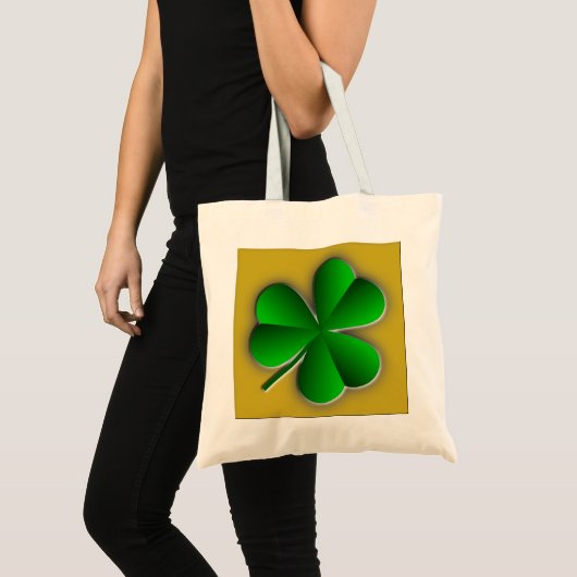 St Patricks Day Shamrock Budget Canvas tas (Voorkant (product))
