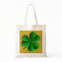 St Patricks Day Shamrock Budget Canvas tas