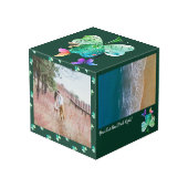 St. Patrick's Day Shamrock Butterfly Foto Cube Kubus (Achter hoekig)