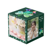 St. Patrick's Day Shamrock Butterfly Foto Cube Kubus (Voorkant hoekig)
