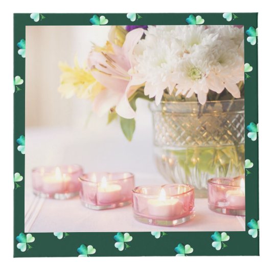 St. Patrick's Day Shamrock Butterfly Foto Cube Kubus (Voorkant)