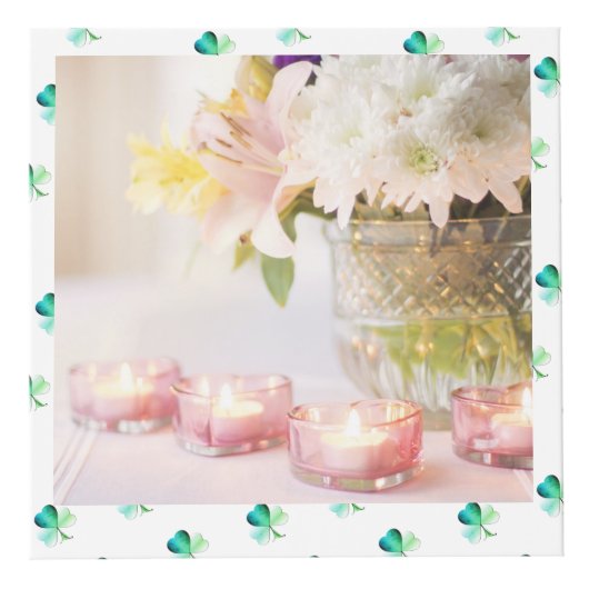 St. Patrick's Day Shamrock Butterfly Foto Cube Kubus (Voorkant)