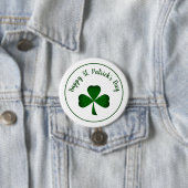 St. Patrick's Day Shamrock Button (In situ)