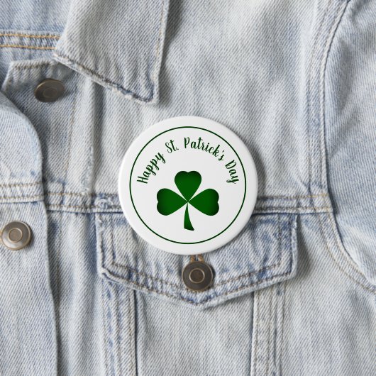 St. Patrick's Day Shamrock Button (In situ)