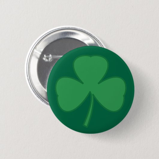 St. Patrick's Day Shamrock Button Pin (Voorkant /achterkant)