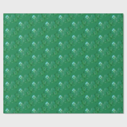St. Patrick's Day Shamrock Cadeaupapier (Vlak)