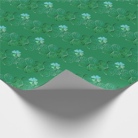 St. Patrick's Day Shamrock Cadeaupapier (Hoek)