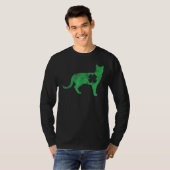 St Patrick's Day Shamrock Cat Irish Catrick's Catt T-shirt (Voorkant volledig)