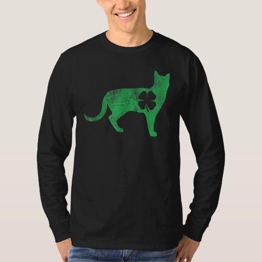 St Patrick's Day Shamrock Cat Irish Catrick's Catt T-shirt (Voorkant)
