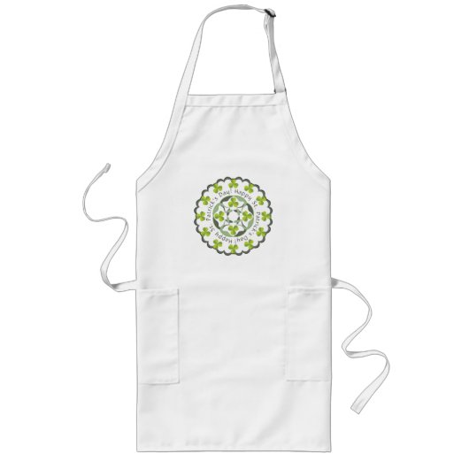 St. Patrick's Day Shamrock Celtic Knot Lang Schort (Voorkant)