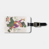 St. Patricks Day Shamrock Champagne Bagagelabel (Voorkant horizontaal)