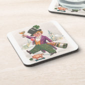  St. Patricks Day Shamrock Champagne Bier Onderzetter (Linkerzijde)