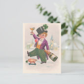  St. Patricks Day Shamrock Champagne Briefkaart (Staand voorkant)