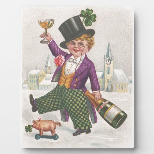 St. Patricks Day Shamrock Champagne Fotoplaat (Voorkant)