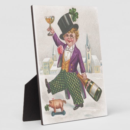 St. Patricks Day Shamrock Champagne Fotoplaat (Zijkant)