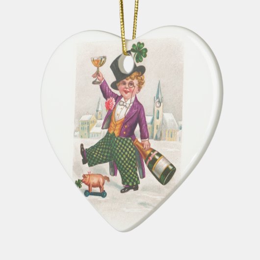  St. Patricks Day Shamrock Champagne Keramisch Ornament (Links)