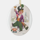  St. Patricks Day Shamrock Champagne Keramisch Ornament (Rechts)