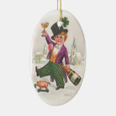  St. Patricks Day Shamrock Champagne Keramisch Ornament (Rechts)