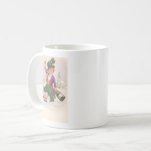  St. Patricks Day Shamrock Champagne Koffiemok (Voorkant links)