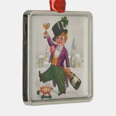  St. Patricks Day Shamrock Champagne Metalen Ornament (Rechts)
