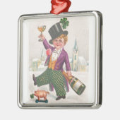  St. Patricks Day Shamrock Champagne Metalen Ornament (Links)