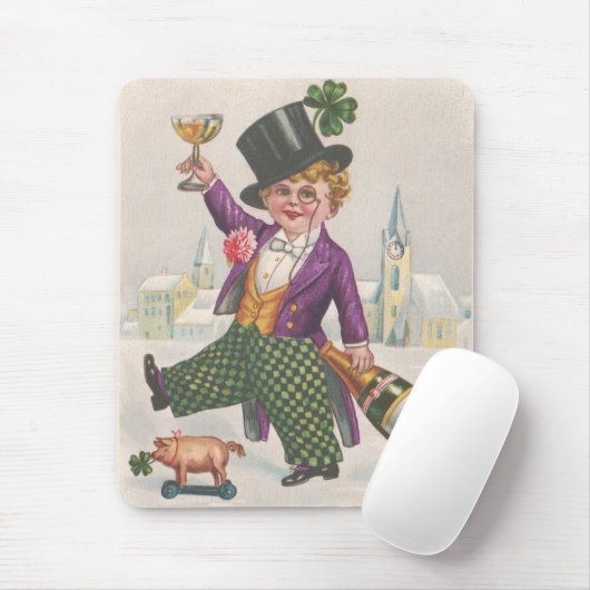  St. Patricks Day Shamrock Champagne Muismat (Met muis)