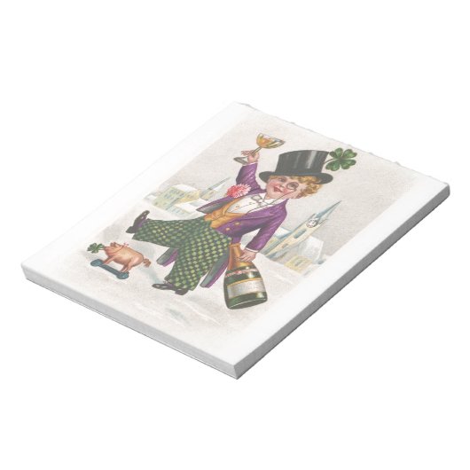  St. Patricks Day Shamrock Champagne Notitieblok (Linkerzijde)