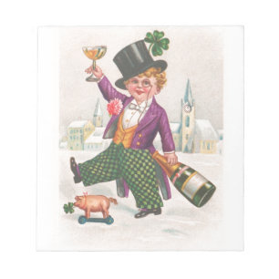  St. Patricks Day Shamrock Champagne Notitieblok