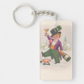  St. Patricks Day Shamrock Champagne Sleutelhanger (Voorkant)