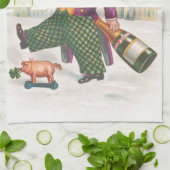 St. Patricks Day Shamrock Champagne Theedoek (Gevouwen)