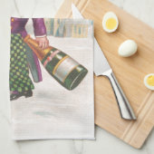 St. Patricks Day Shamrock Champagne Theedoek (Quarter Fold)