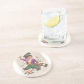  St. Patricks Day Shamrock Champagne Zandsteen Onderzetter (Zijkant)