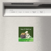 St. Patrick's Day Shamrock Clover and Pot Magneet (Insitu (Vaatwasser))