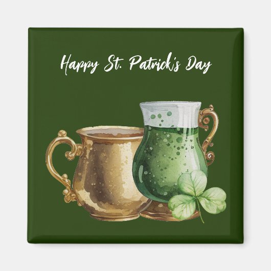 St. Patrick's Day Shamrock Clover and Pot Magnet (Voorkant)