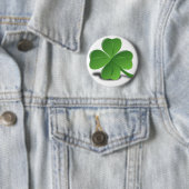 St. Patrick's Day Shamrock Clover-Button Ronde Button 5,7 Cm (In situ)