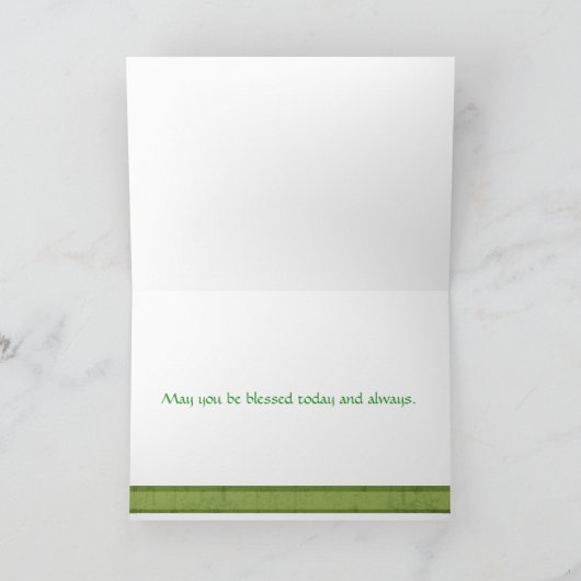 St. Patrick's Day Shamrock Clover Card Kaart (Binnen)
