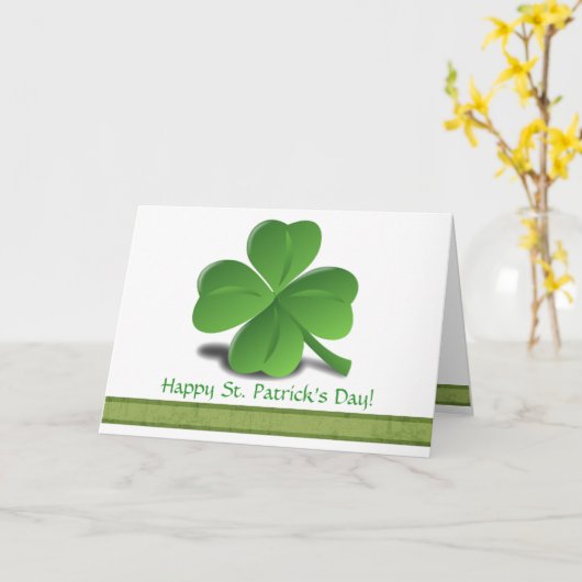 St. Patrick's Day Shamrock Clover Card Kaart (Gele Bloem)
